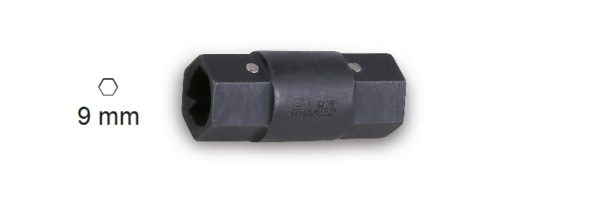 Double head socket, specially designed for  suction hose clamps installed on Renault engines