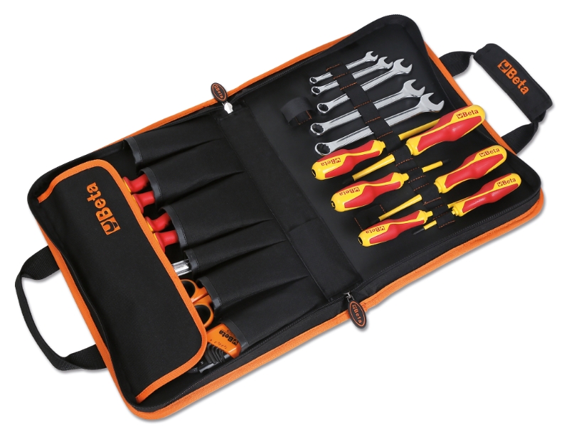 Folding tool case with assortment of 24 tools, for electricians category image