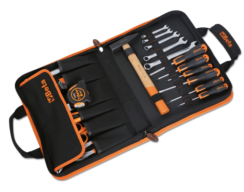 Folding tool case with assortment of 27 tools, for universal use category image