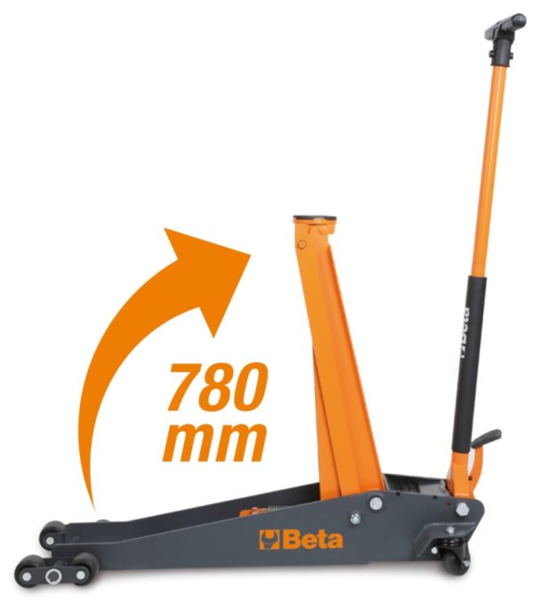 ​High-lift hydraulic jack, 2 t, with 6 wheels - Image 2