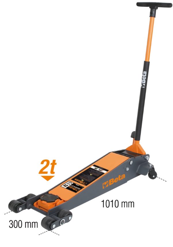 ​High-lift hydraulic jack, 2 t, with 6 wheels - Image 5