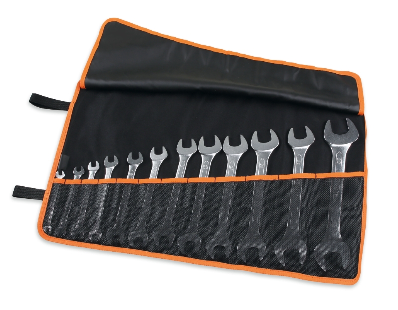 ​Set of 12 double open end wrenches (item 55) in roll-up wallet made of durable polyester category image