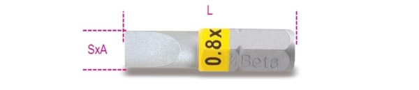 Bits for slotted head screws, coloured - Image 2