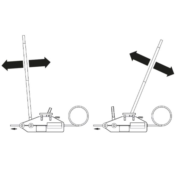 Manual rope winch, aluminium alloy body, complete with operating lever, rope and hook - Image 5