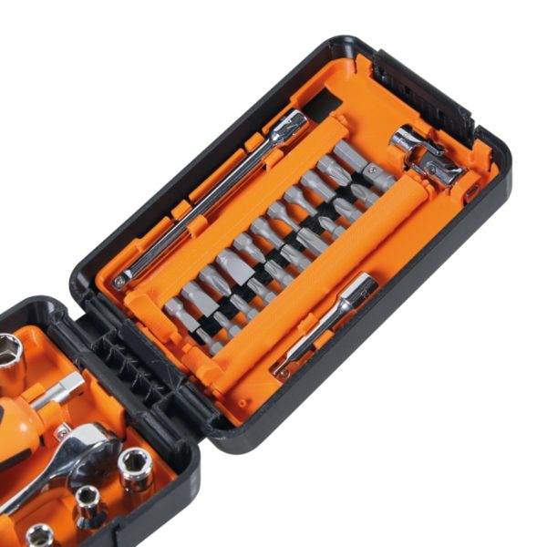 ​Assortment of 11 hexagon sockets, 21 bits and 7 accessories, in plastic case - Image 5